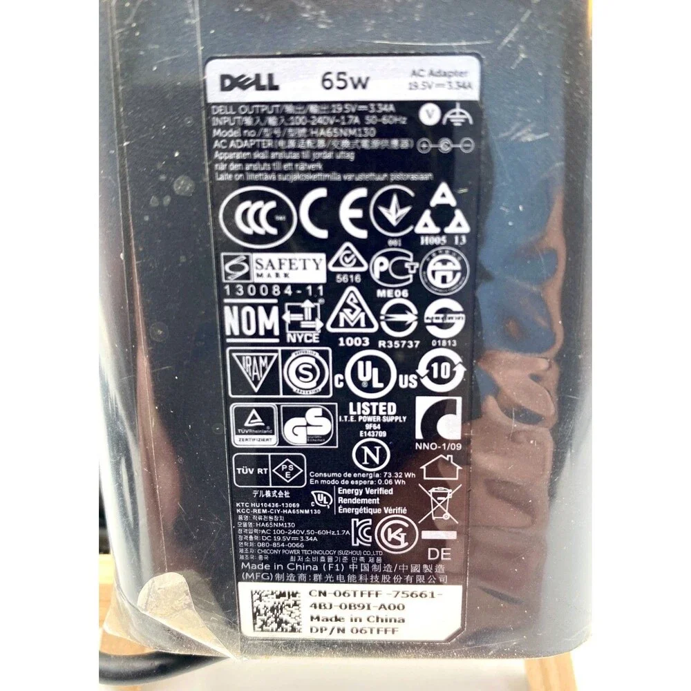 Genuine Dell 65W AC Adapter Charger for Dell Inspiron 14 5405 16 5620 15 3502